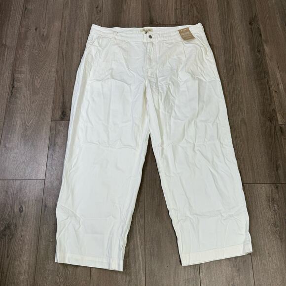 Madewell Harlow Wide Leg 100% Cotton Airy Denim Jeans US Women's 18W Plus - Picture 2 of 6